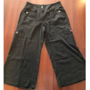 Silk WHBM Black Cropped Pants